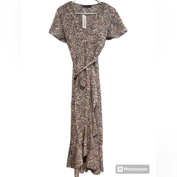 NWT Simplee MIdi length Wrap Dress Size M - Picture 1 of 6